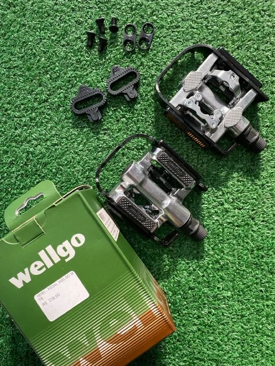 Pedal clip misto alumínio Wellgo novo