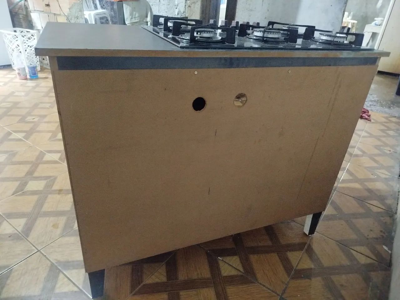 Vendo fogão Cooktop 5 Bocas mas a bancada em MDF - Foto 4