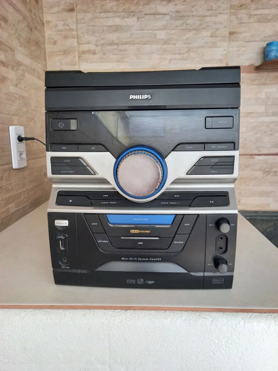Mini System hi-fi Philips modelo FWM452X/78 com DEFEITO