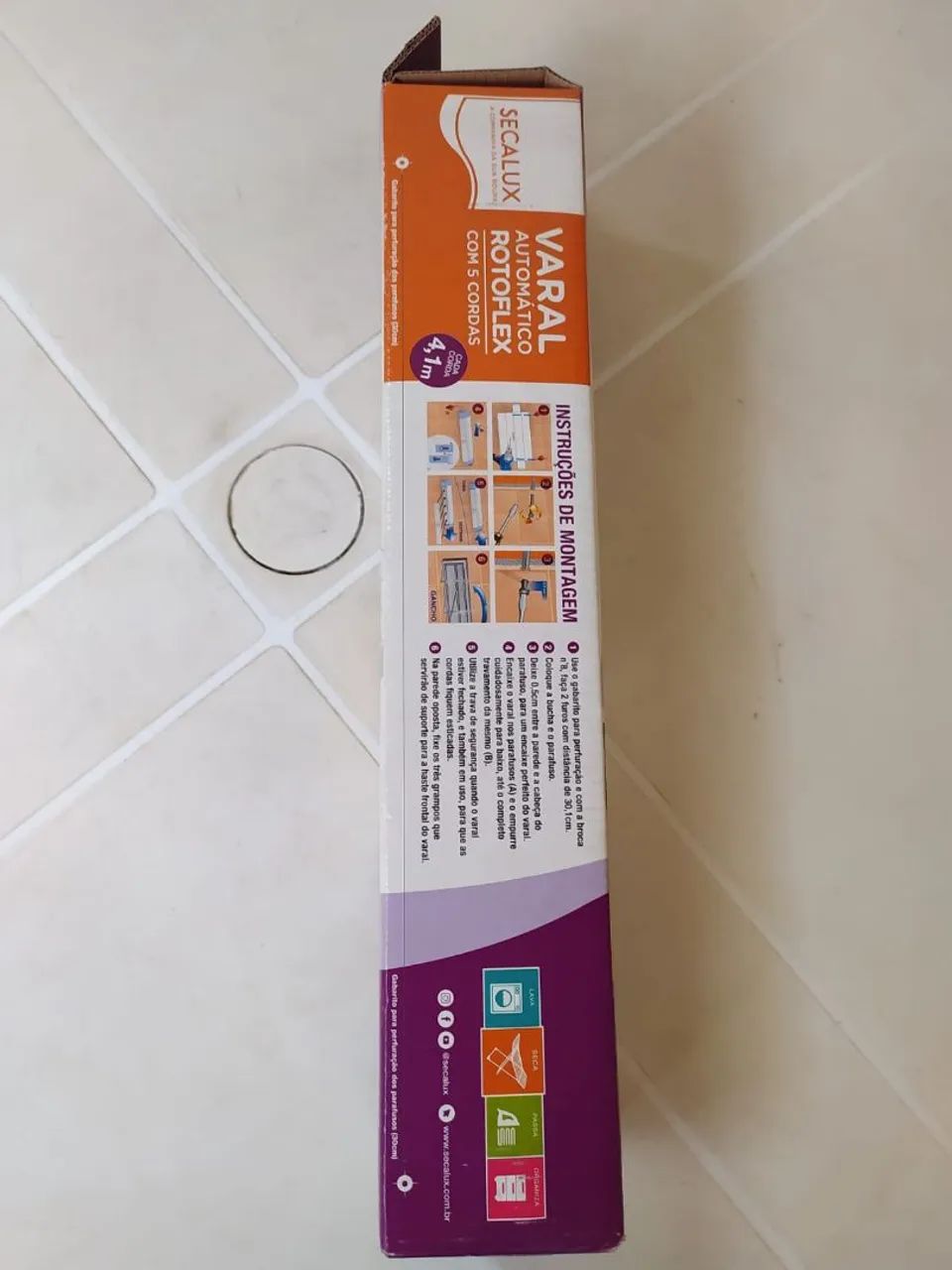 Varal Automático Rotoflex Secalux - 5 Cordas  20,5 metros - Foto 3