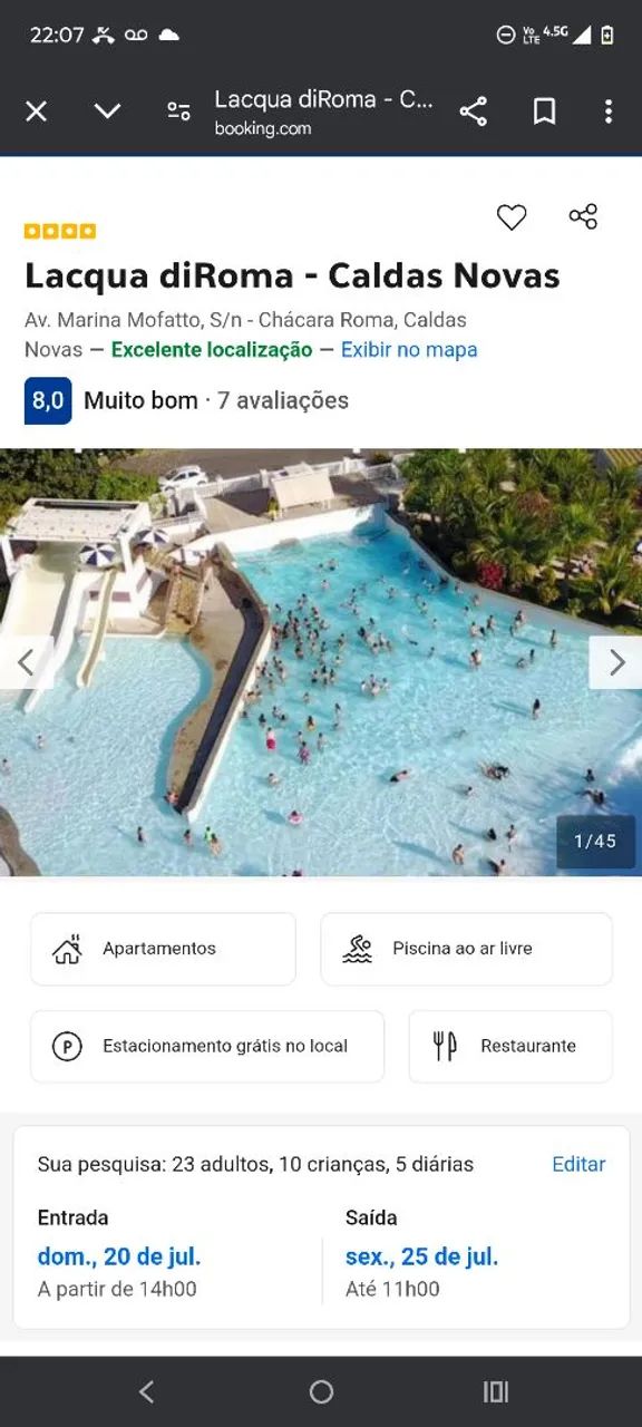 Viagem para caldas novas em julho de 2025 