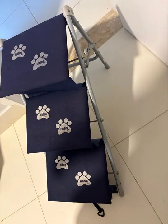 Escada para Pet - 3 Degraus - Azul - 45 cm - Foto 2