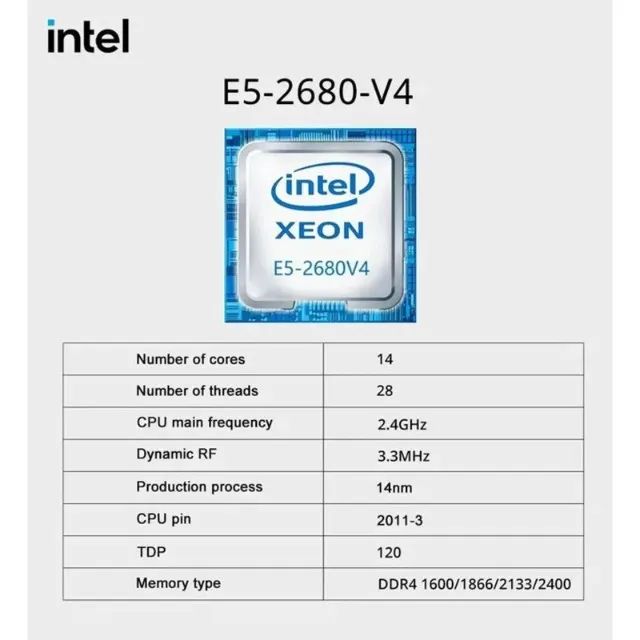 Processador Xeon 2680 v4  14/28 OEM  - Foto 3