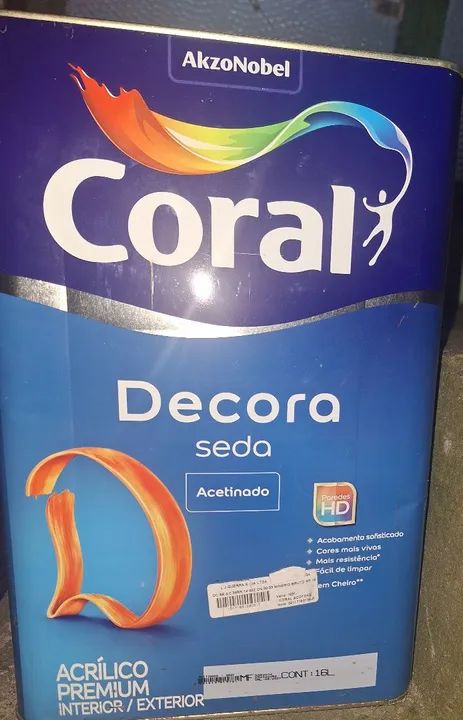 Tinta Coral Decora Seda Acetinado 16L - Foto 2