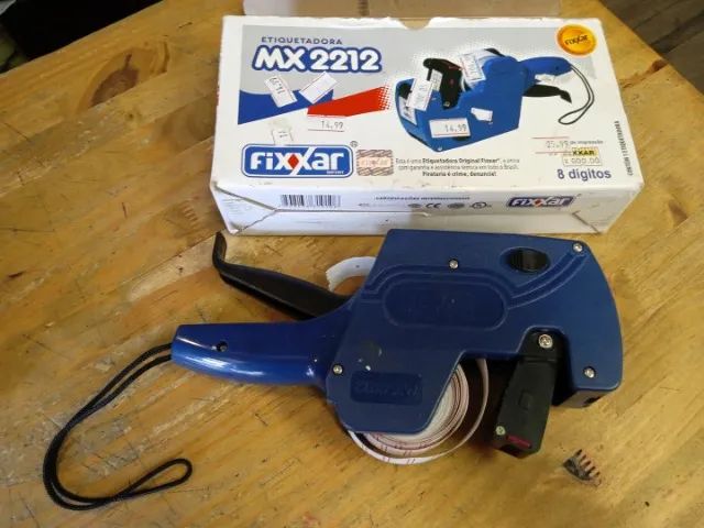 Etiquetadora de preços Fixxar MX2212 em Plástico Azul 6 cm x 12 cm x 24 cm