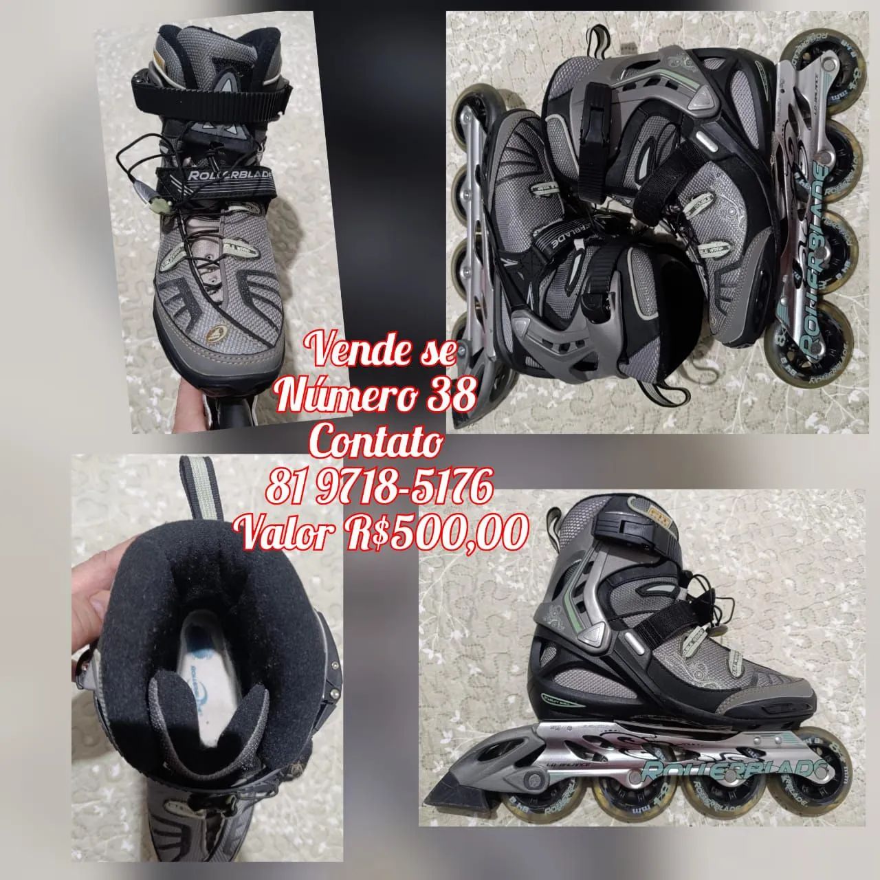 Patins Inline Rollerblade 38, ainda com etiqueta  - Foto 6