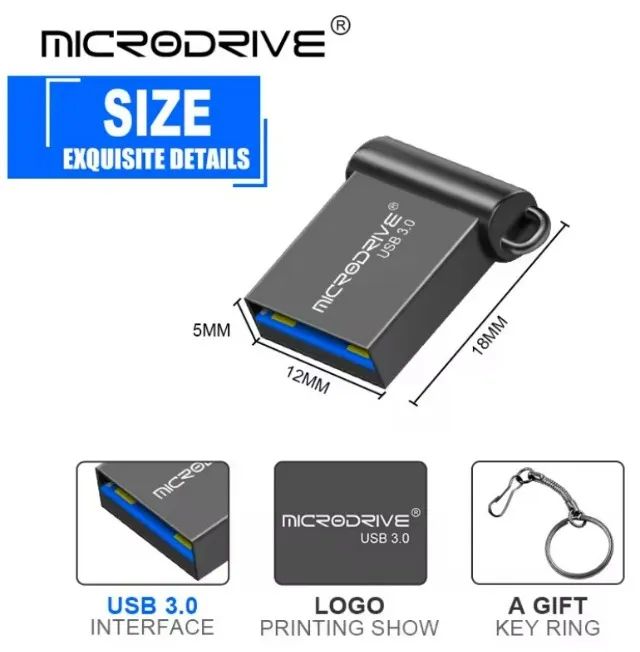 Pendrive Microdrive Super Mini 32gb Preto - Foto 4