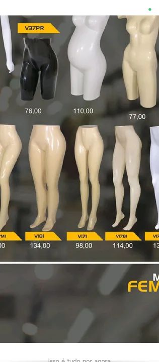 Pernas femininas de manequins