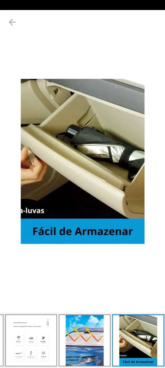 Protetor de Para Brisa Veicular Guarda-Chuva Car Umbrellas. - Foto 3