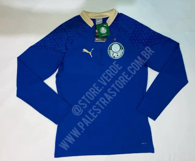 BLUSA TREINO PALMEIRAS 2024 AZUL E DOURADO - PUMA