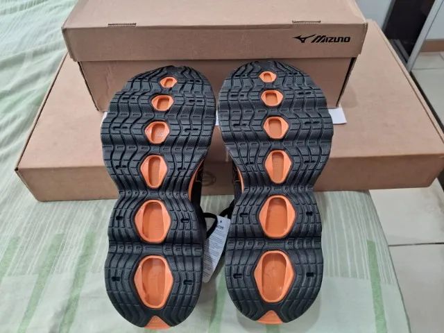 BAIXOU! Mizuno Wave Prophecy 13 Preto+Laranja Número 38 NOVO ORIGINAL COMPRADO NA MIZUNO! - Foto 4