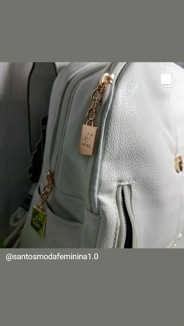 Mochila Feminina Branca - Foto 6