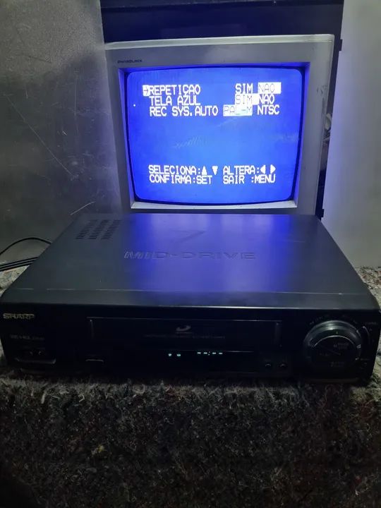 Video Cassete SHARP VC 1694 VIS HIQ 4 HEAD  Com Controle Remo - Foto 3