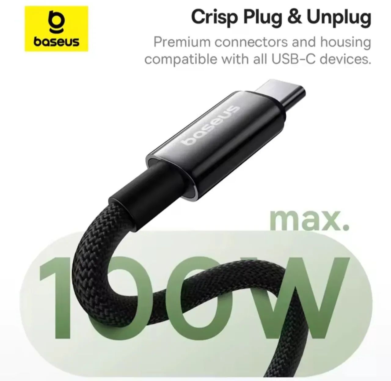 Cabo USB C magnético Baseus PD 100W para iPhone 15 Cabo Rápido 1M - Foto 4