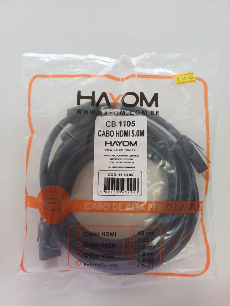 Cabo HDMI 5.0M