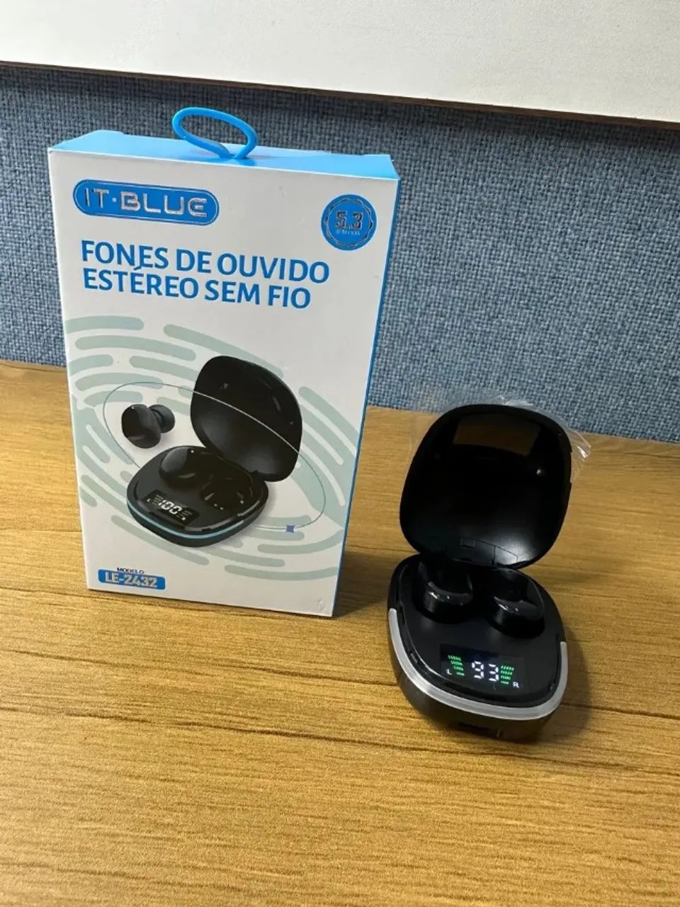 Fone Bluetooth Tws De Ouvido 5.3 Sem Fio Duplo It-blue Le-2432 Novo Loja Coimbra - Foto 5