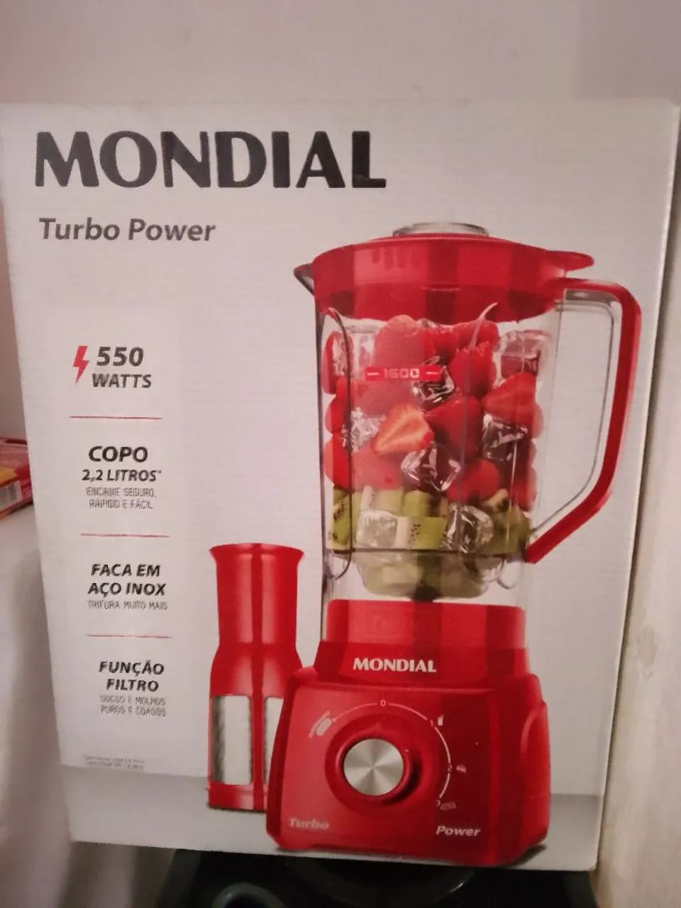 Liquidificador Mondial Turbo Power 550W 2,2 Litros