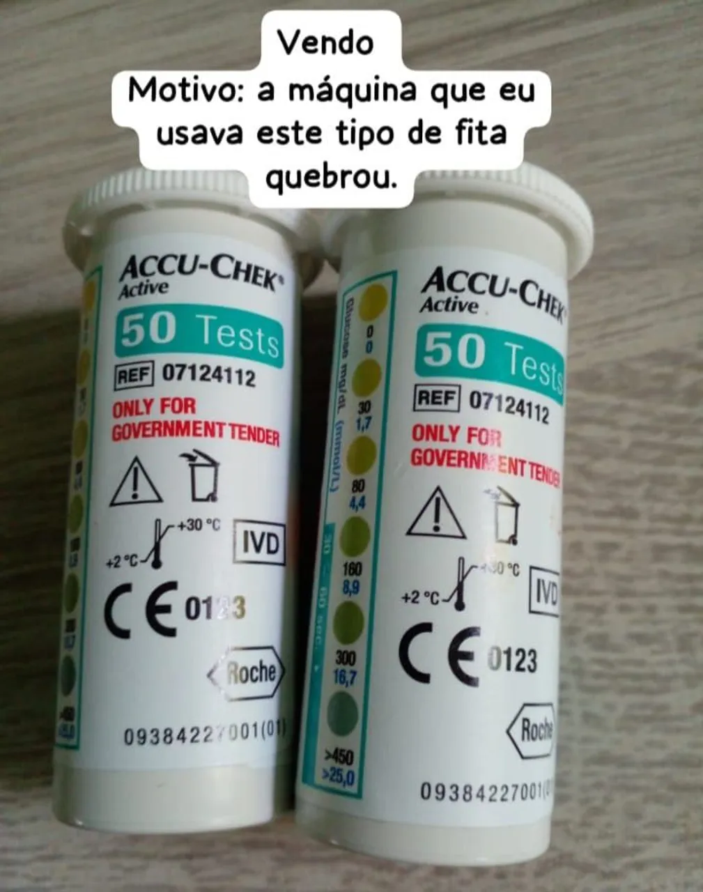 Fita para glicosimetro - 2 tubos