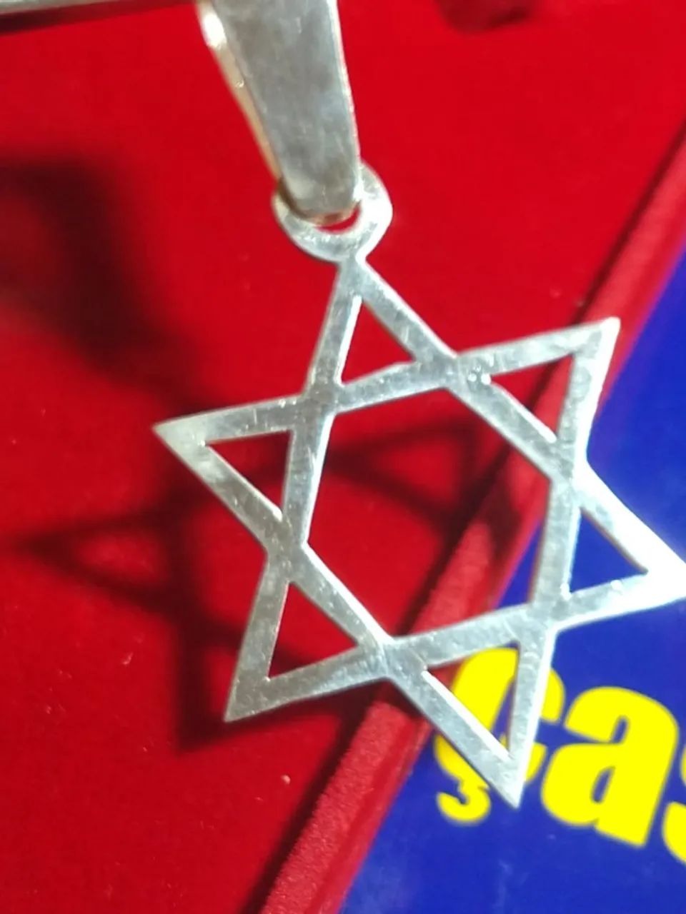 Pingente Estrela de Davi Prata 950 de Lei 35 mm 