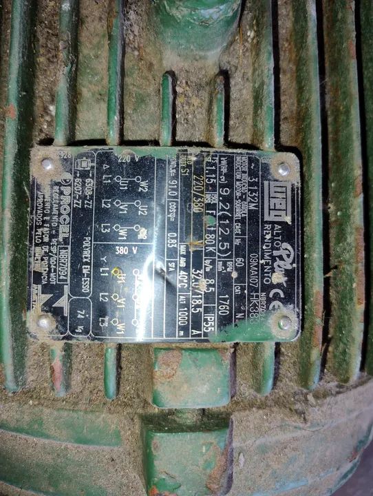 Vendo motor de 12.5 CV 4 polos trifásico. - Foto 3