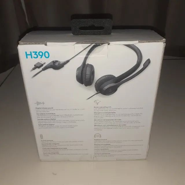 Headset com fio USB Logitech H390 - Preto - Foto 2
