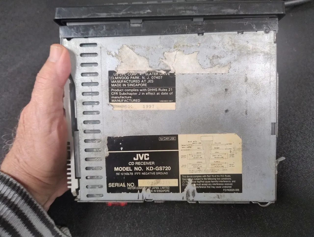 Toca CD- JVC.  KD-GS720 NO ESTADO - Foto 2