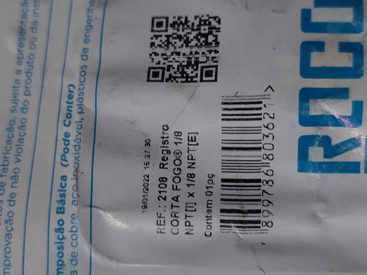 8un Registro Corta Fogo 1/8 NPT [I] x 1/8 NPT [E] - Foto 2