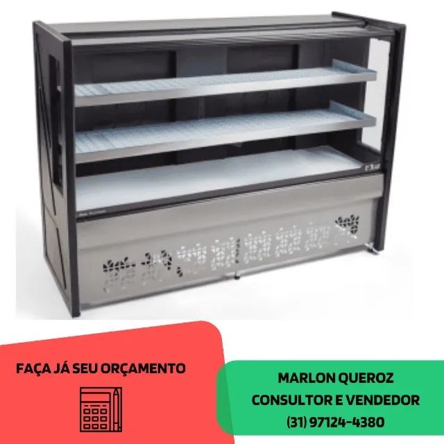Balcão Refrigerado 1,75M Preto Polar Premium 