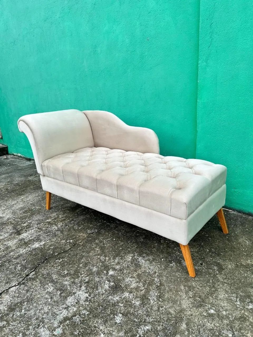 Divã de Luxo Bege - pague somente na entrega 