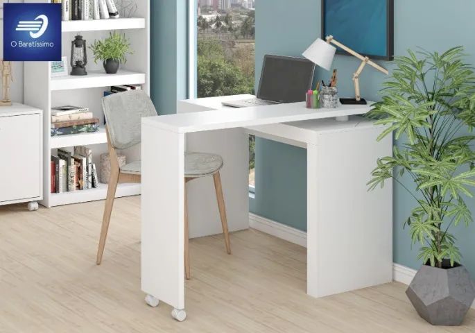Mesa Office para Computador com Tampo Giratório 360° 64962148597762121
