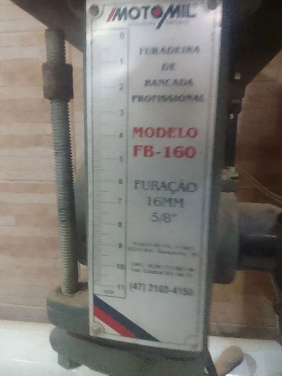 Furadeira de Bancada Profissional Moto Mil FB-160