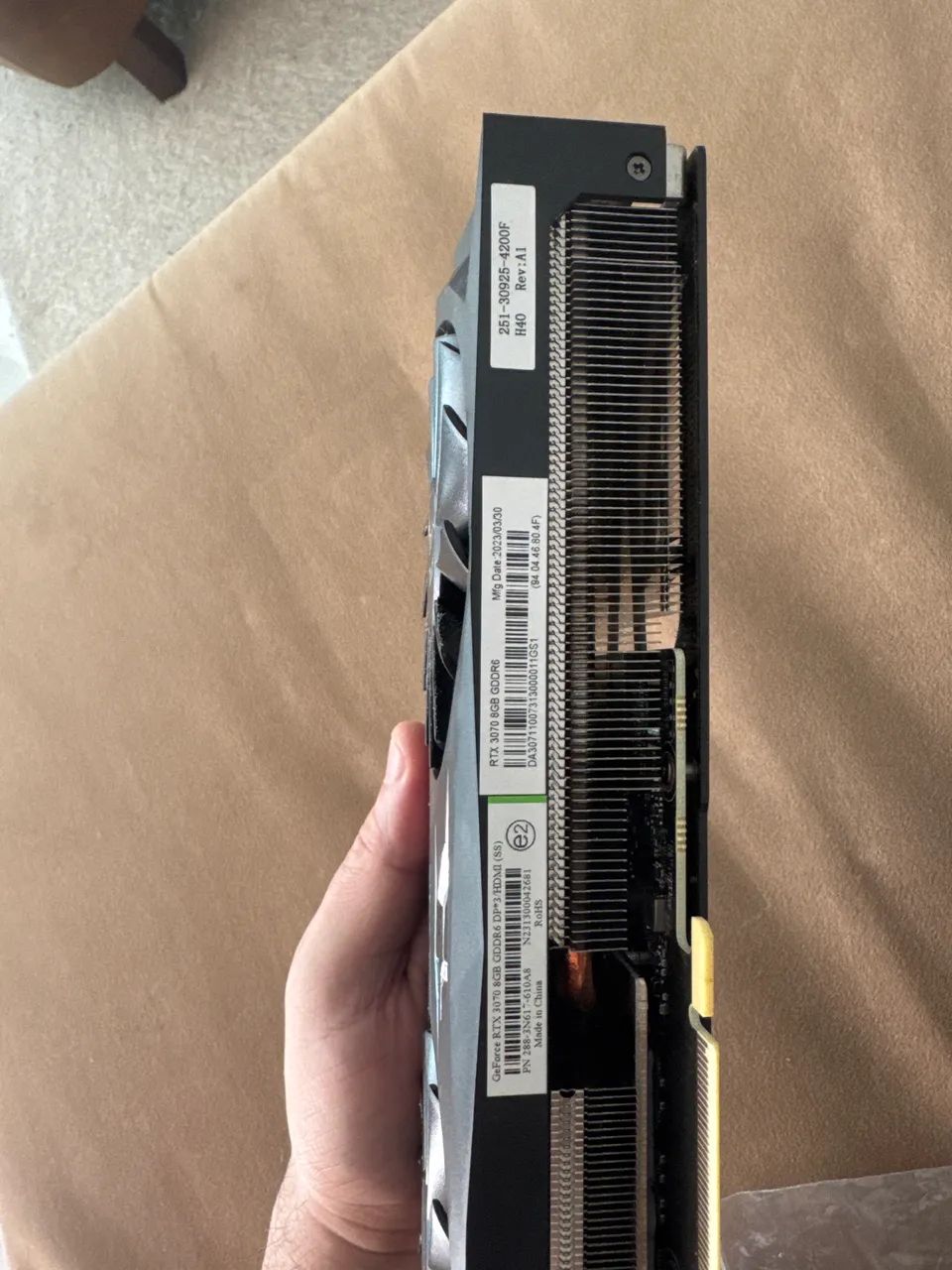 Placa de vídeo NVIDIA GeForce 3070 white label  - Foto 2