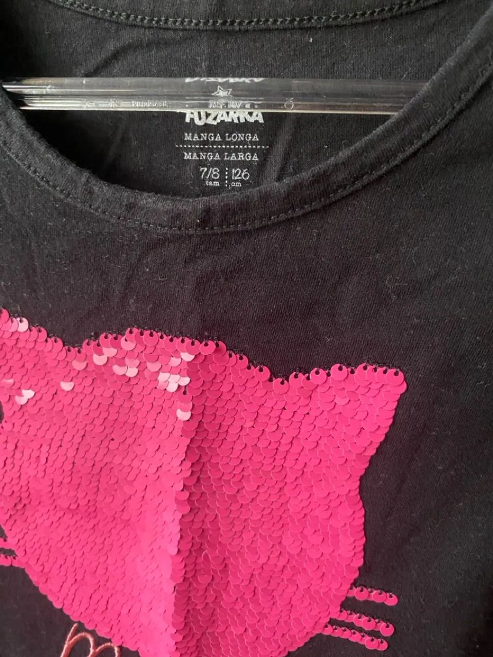 Blusinha Infantil manga longa (fina) Fuzarka 7/8  anos - Foto 2