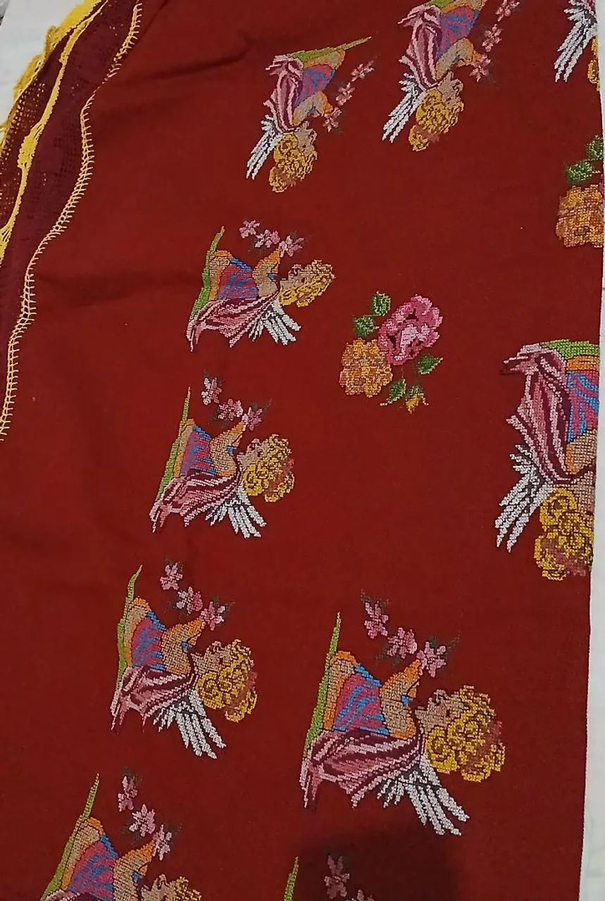 Toalha de banquete ponto cruz 