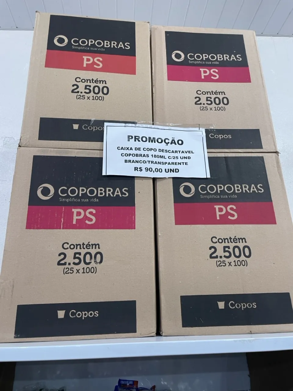 Caixa de Copos Descartáveis Copobras 180ml - Promoção!