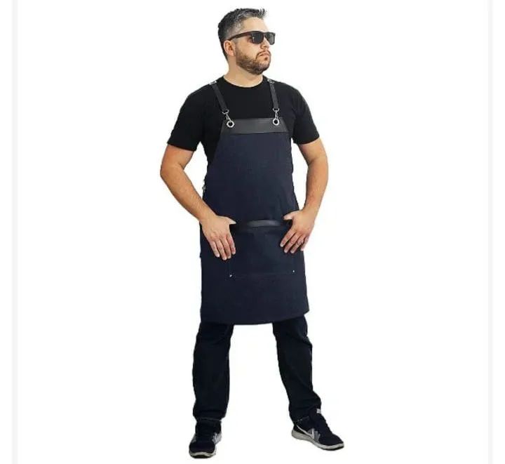 2 Aventais em sarja novos, alta qualidade, para cozinheiro, barbeiro, garçom