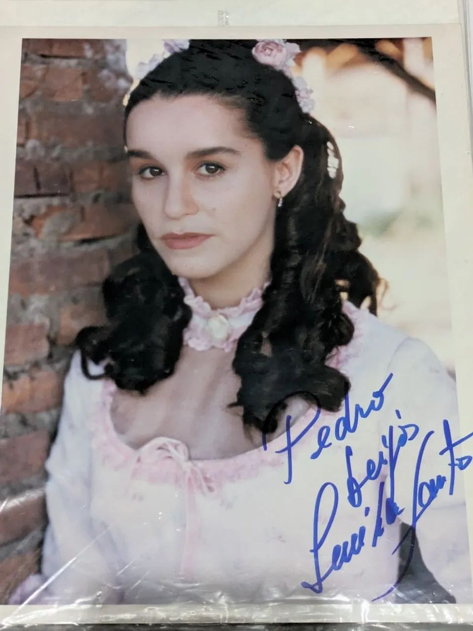 Foto autografada de Lucélia Santos (Sinhá Moça)