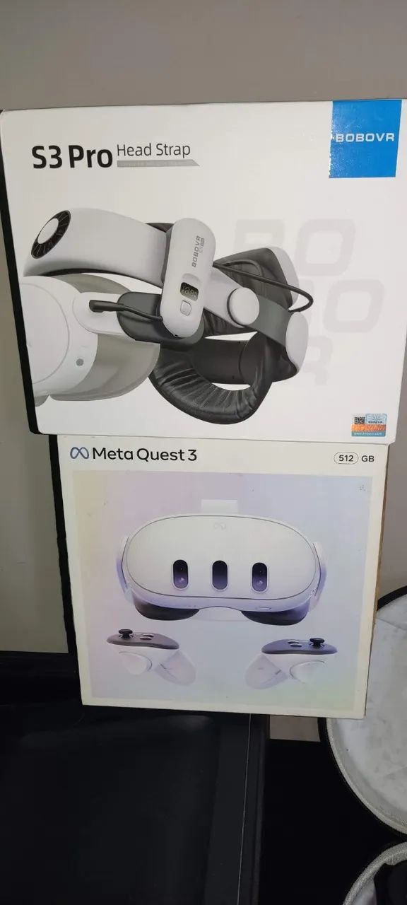 Meta Quest 3 512GB - Seminovo - Bobovr S3 Pro, Case e Todos
