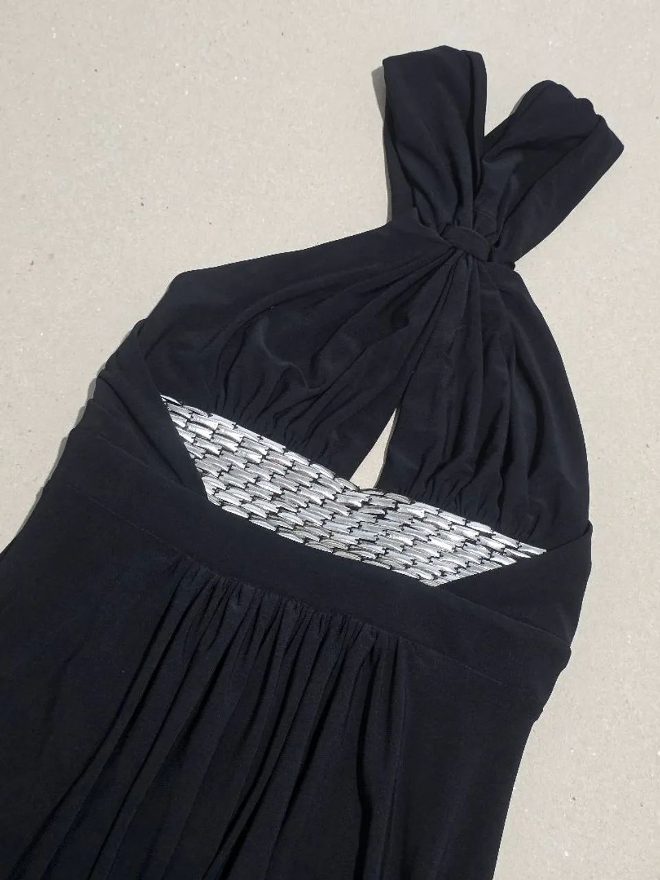 Vestido longo preto - malha Liganete