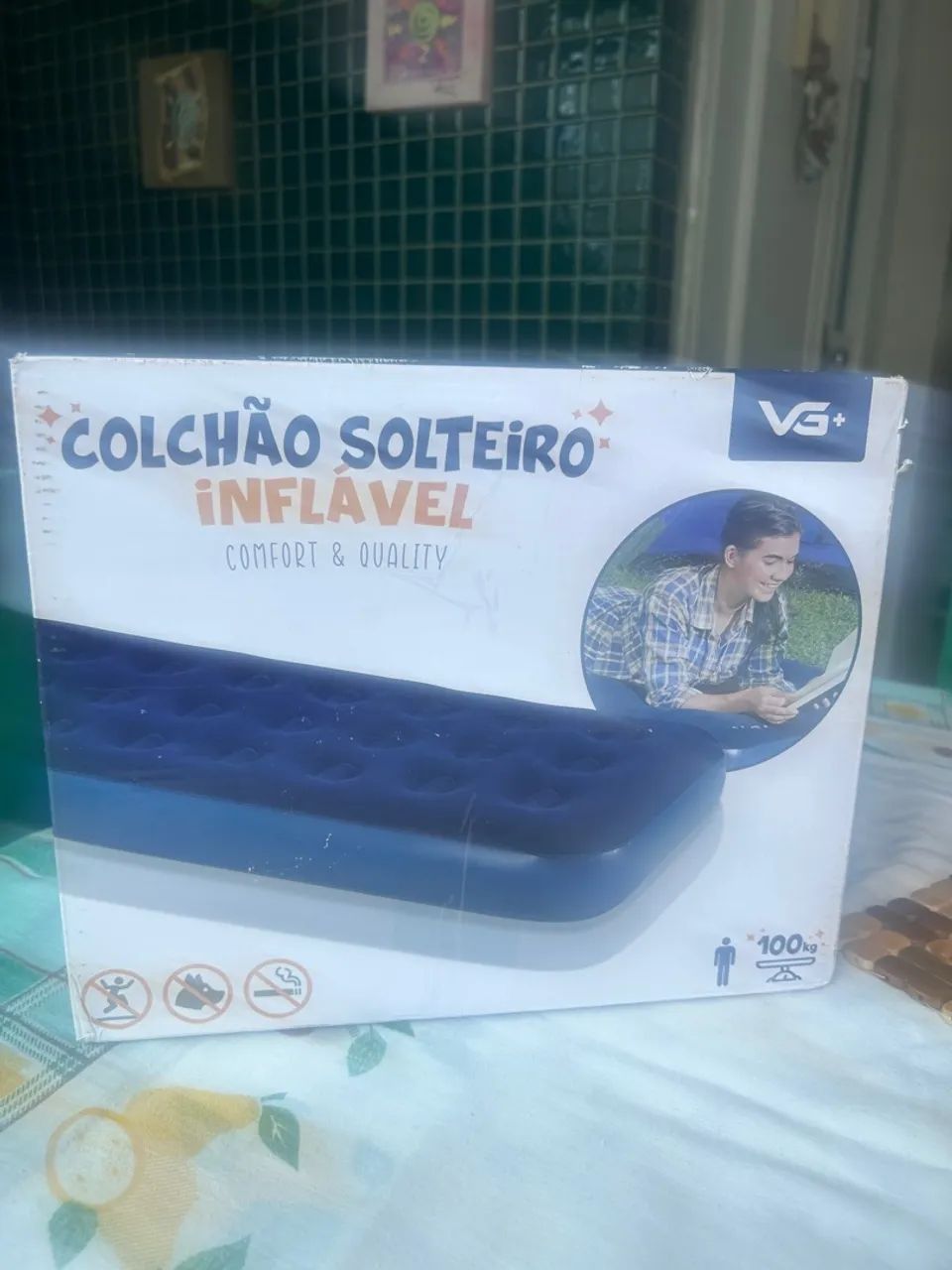 Colchão Solteiro Inflável VG+ - Foto 3