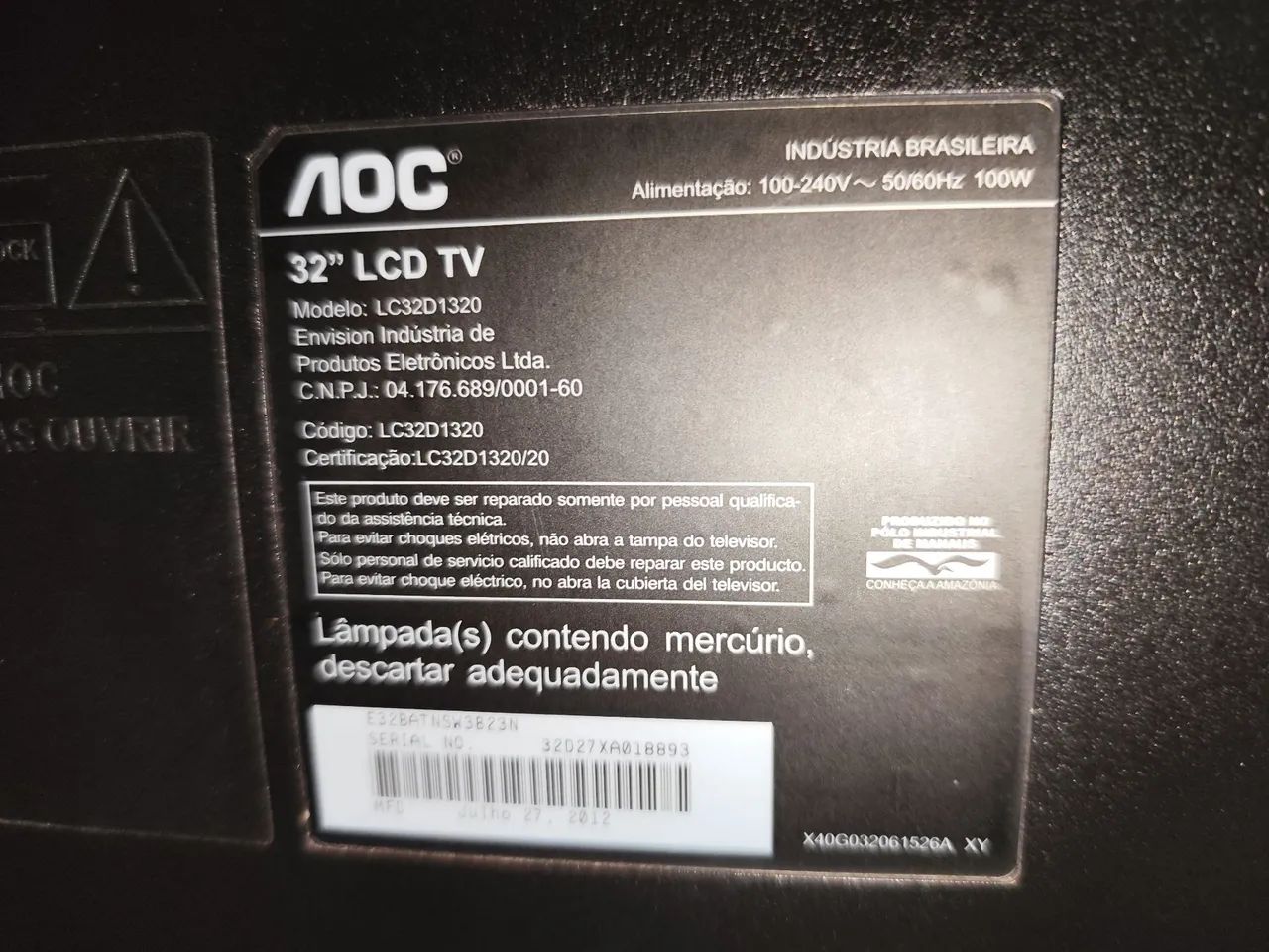 TV LCD AOC 32 POLEGADAS - Foto 5