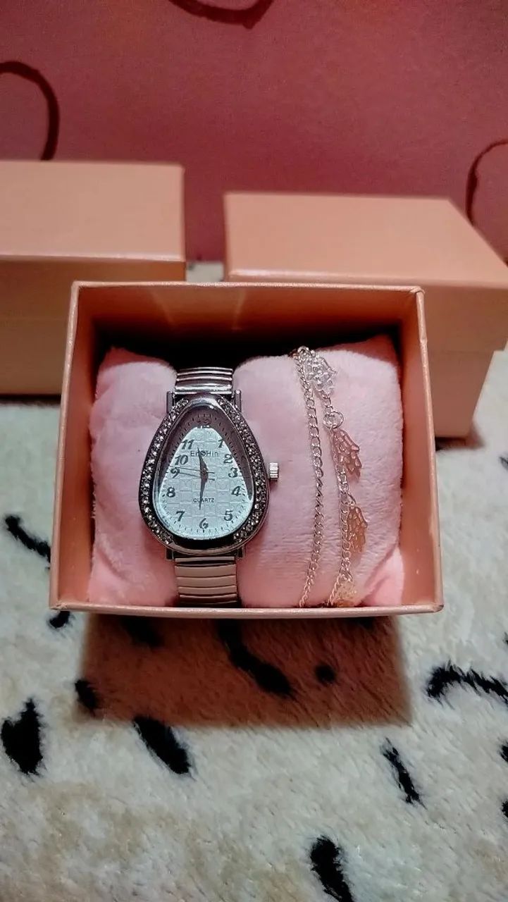 Kit feminino relógio e pulseira - Foto 5