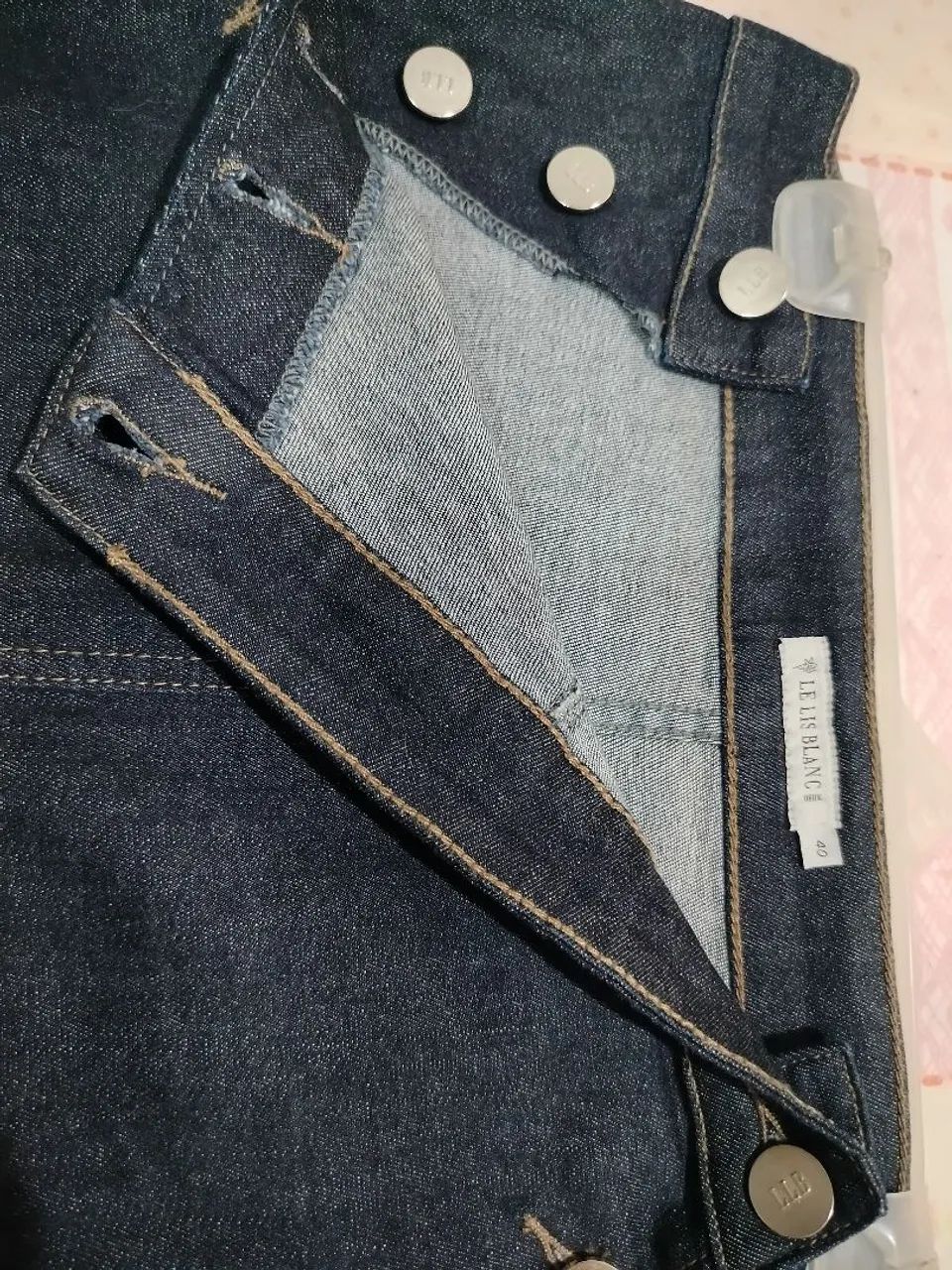 Saia lápis jeans feminina  - Foto 2