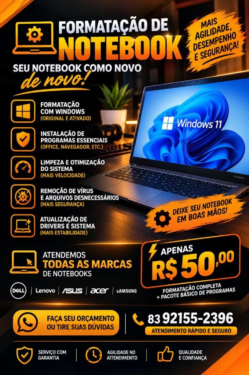 Formatação de Notebook 