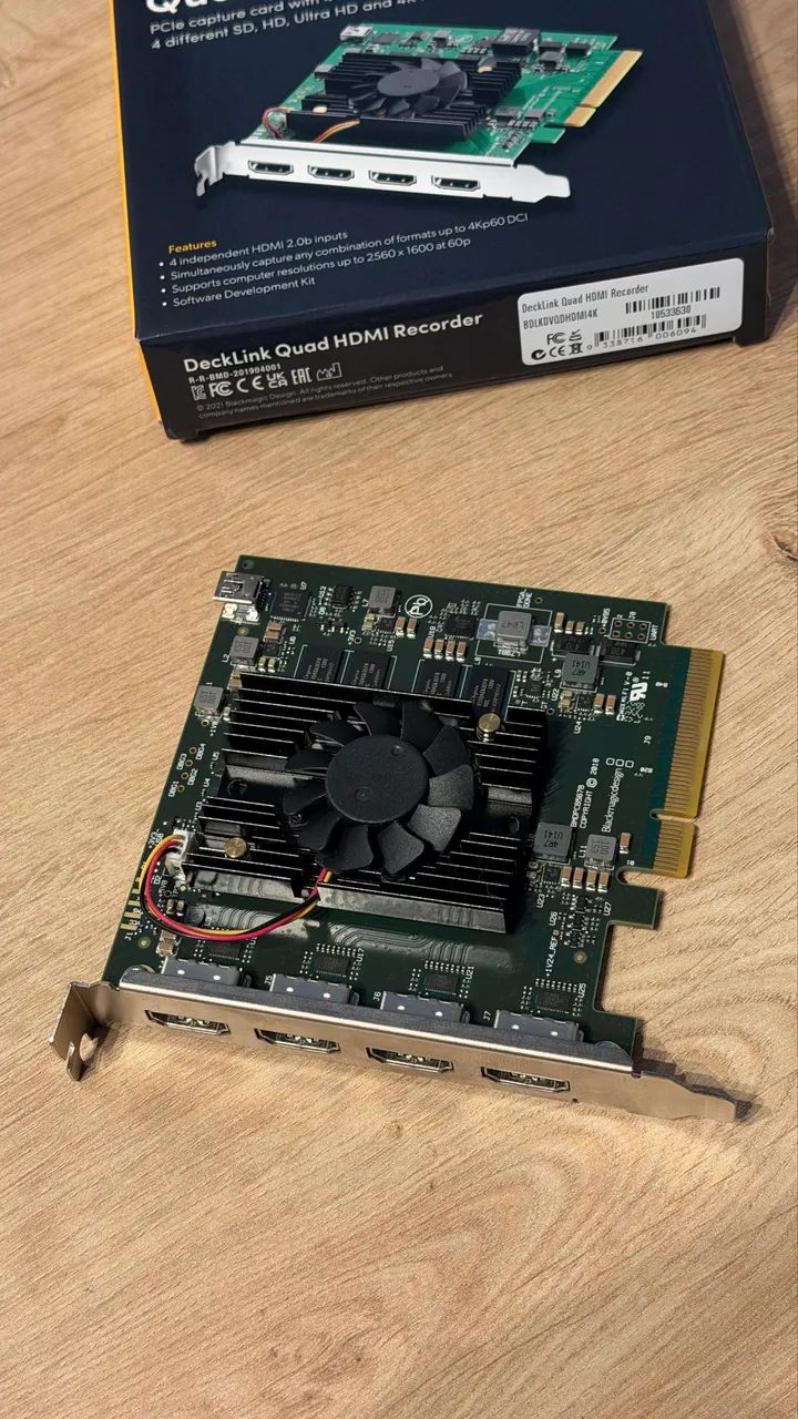 Placa Captura Vídeo Blackmagic Decklink Quad Hdmi Recorder - Foto 2
