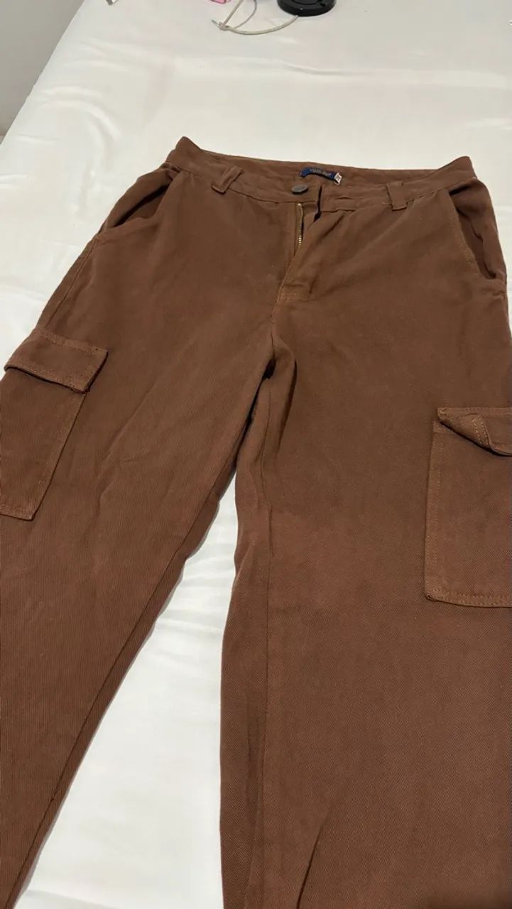 Calça Cargo Marrom - Foto 2