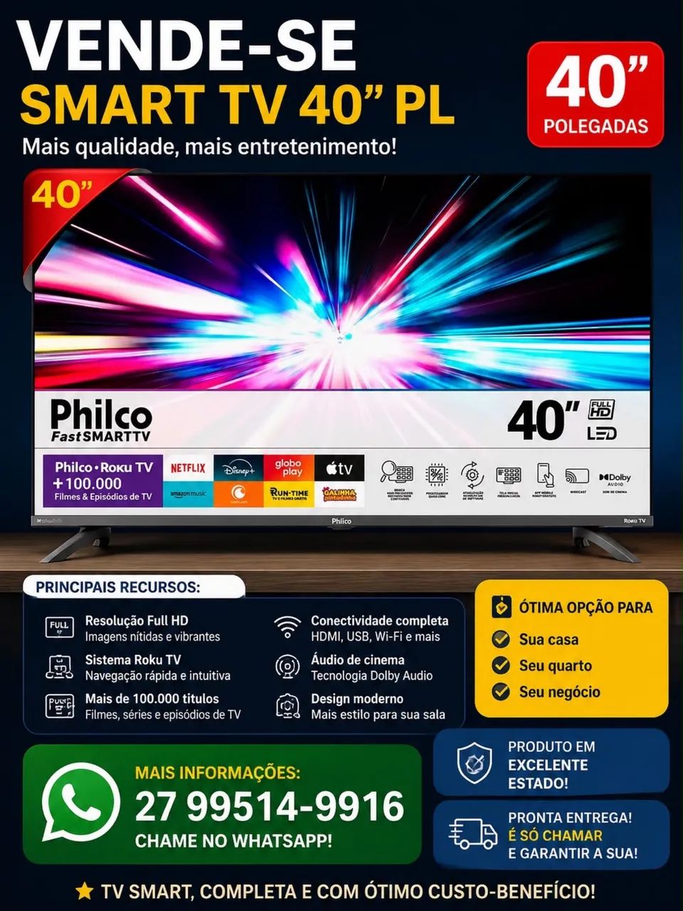 Tv smart Philco 