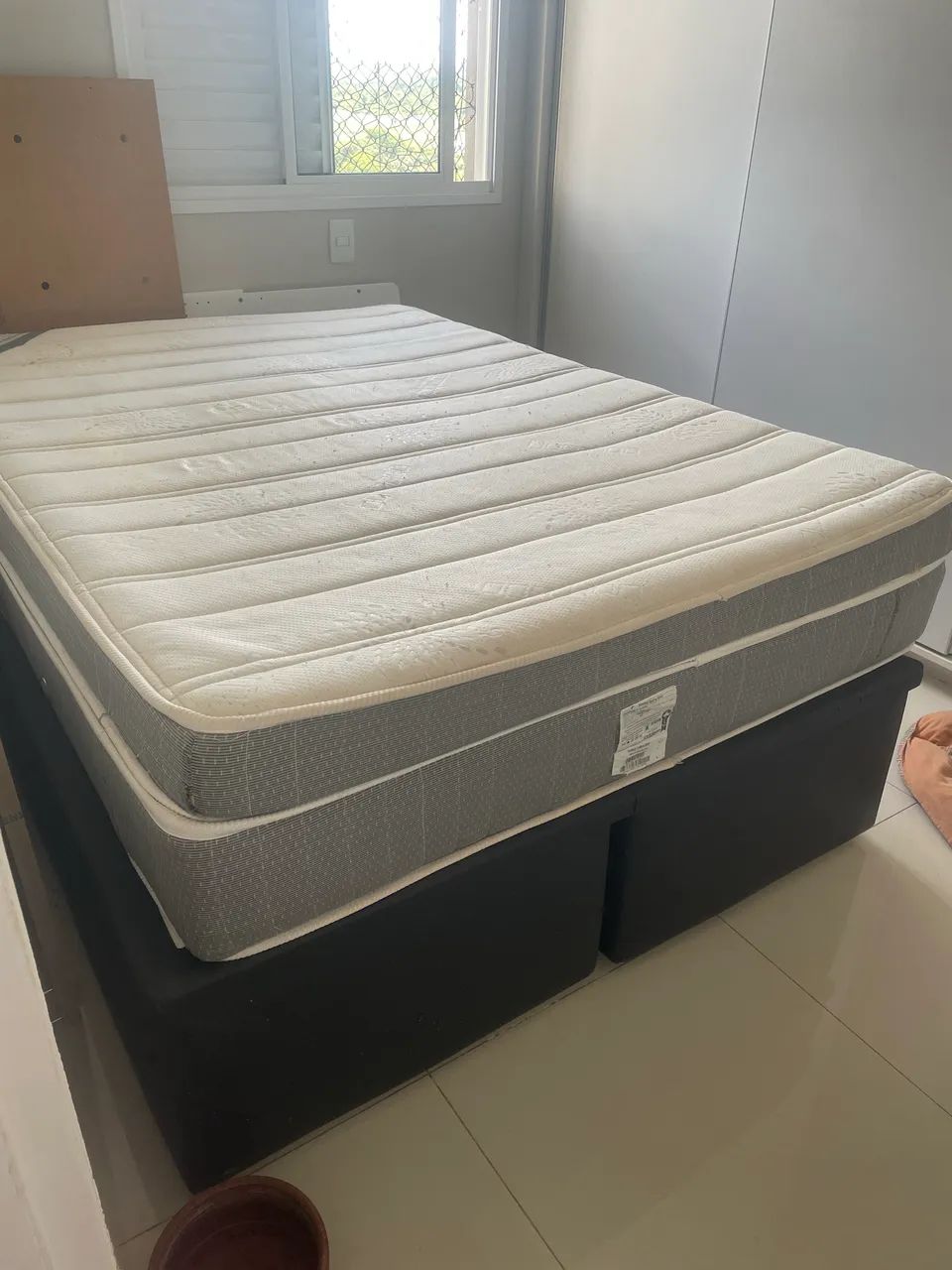 Cama baú ortobom bipartido com colchão 
