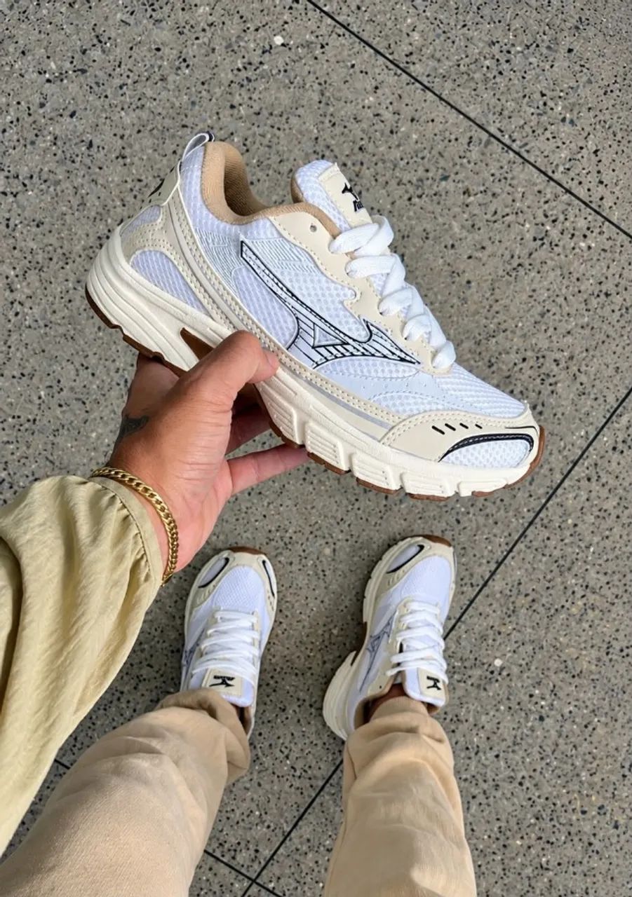 Tenis Mizuno MXR retrô Marrom Branco Novidade - Foto 4