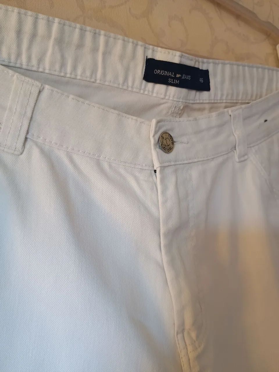 Calça branca Original Jeans masculina 46 | slim | clássica - Foto 3